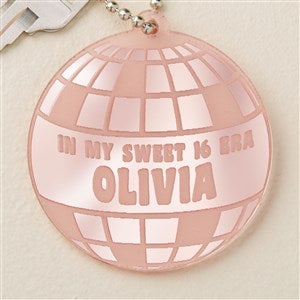 Disco Ball Personalized Acrylic Keychain - Rose Gold - 48863-RG