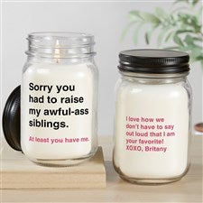 Awful-Ass Kids Personalized Mason Jar Candle - 48868
