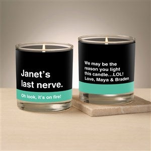 Moms Last Nerve Personalized 8oz Glass Candle - 48871