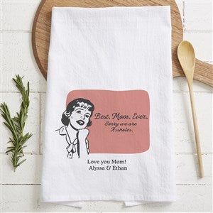Retro Best. Mom. Ever. Personalized Tea Towel - 48875