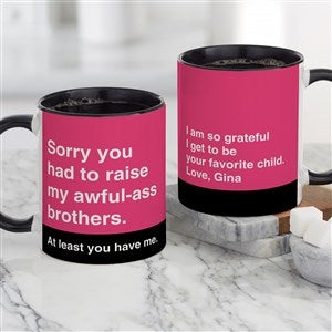 Awful Ass Kids Personalized Mom Coffee Mugs 11 oz.- Black - 48879-B