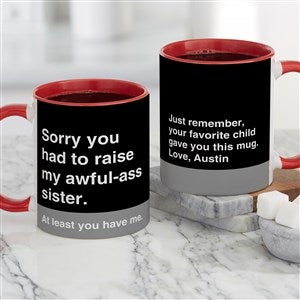 Awful Ass Kids Personalized Mom Coffee Mugs 11 oz.- Red - 48879-R