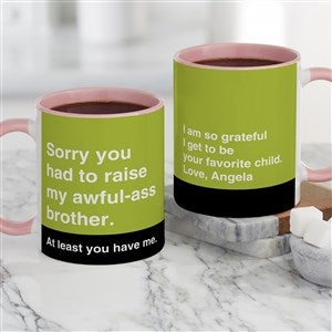 Awful Ass Kids Personalized Mom Coffee Mugs 11 oz.- Pink - 48879-P