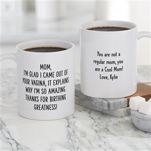 Birthed Greatness Personalized Mom Coffee Mugs 11 oz.- White - 48881-S