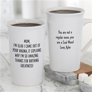 Birthed Greatness Personalized Mom Coffee Mugs 16 oz.- White - 48881-U