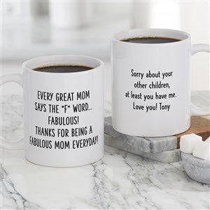 F* Word Personalized Mom Coffee Mugs 11 oz.- White - 48882-S