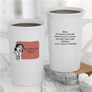 Retro Best. Mom. Ever. Personalized Coffee Mugs 16 oz.- White - 48884-U