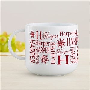 Christmas Snowflake Repeating Name Personalized Kids Mug - 48909-M