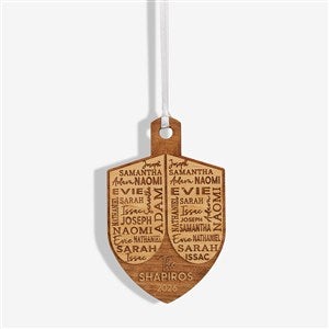 Hannukah Dreidel Personalized Wood Ornament - Natural - 48951-N