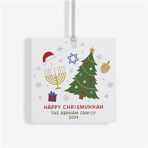 Happy Chrismukkah Personalized Ornament-2.75quot; Metal - 1 Sided - 48952-1M