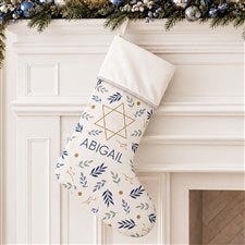 Spirit of Hanukkah Personalized Ivory Stockings - 48953-I
