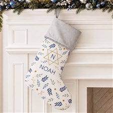 Spirit of Hanukkah Personalized Grey Stockings - 48953-GR