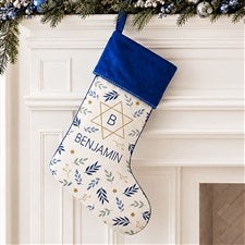 Spirit of Hanukkah Personalized Blue Stockings - 48953-BL