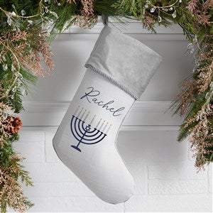 Love and Light Personalized Grey Stockings - 48957-GR