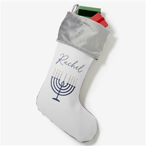 Love and Light Personalized Grey Stockings - 48957-GR