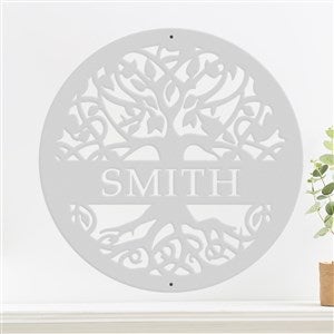 Personalized Tree of Life Steel Sign- Silver - 48979D-S