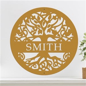 Personalized Tree of Life Steel Sign- Gold - 48979D-G