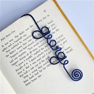 Custom Name Swirl Bookmark - Solid Color - 48981D-S