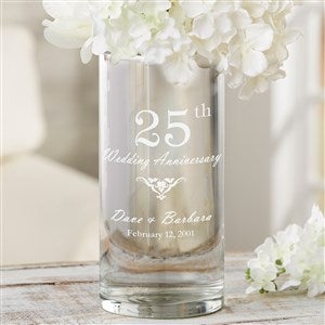Years Together Anniversary Engraved Glass Vase - 48998
