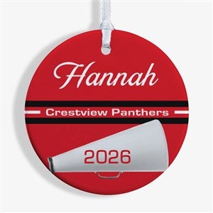 Cheer Personalized Ornament- 2.85quot; Glossy - 1 Sided - 49003-1S