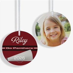 Cheer Personalized Photo Ornament-3.75quot; Matte - 2 Sided - 49003-2L