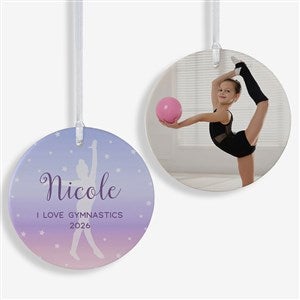 Gymnastics Personalized Photo Christmas Ornament - Large - 49004-2L