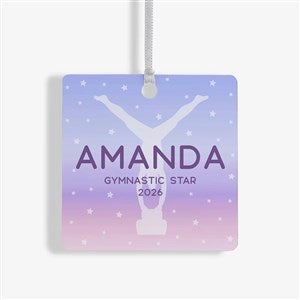 Gymnastics Personalized Metal Christmas Ornament - 49004-1M