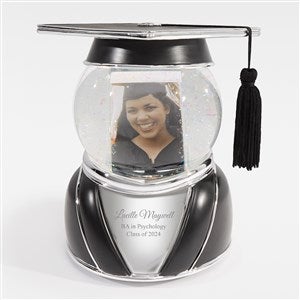 Engraved Logo Graduation Cap Photo Snow Globe - 49033