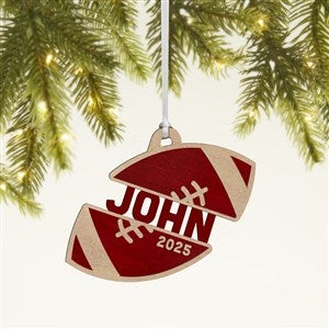 Football Personalized Wood Ornament- Red Maple - 49043-R