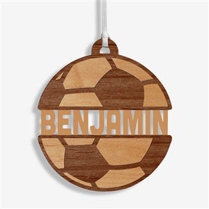 Soccer Personalized Wood Ornament - Natural - 49046-N