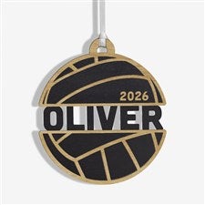 Volleyball Personalized Wood Ornament - Black - 49047-BLK