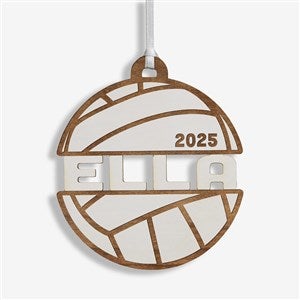 Volleyball Personalized Wood Ornament - Whitewash - 49047-W