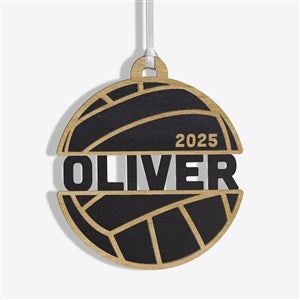 Volleyball Personalized Wood Ornament - Black - 49047-BLK