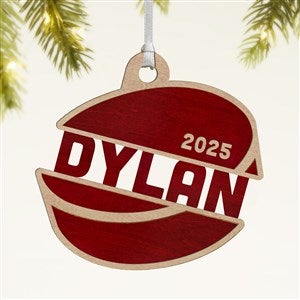Hockey Personalized Wood Ornament- Red Maple - 49049-R