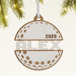 Golf Personalized Wood Ornament- Whitewash - 49050-W