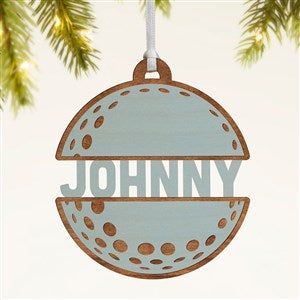 Golf Personalized Wood Ornament- Blue Stain - 49050-B
