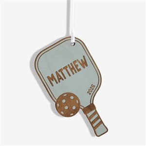 Pickleball Paddle Personalized Wood Ornament - Blue Stain - 49052-B
