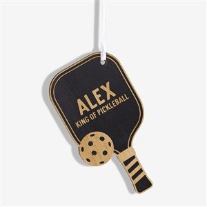 Pickleball Paddle Personalized Wood Ornament - Black - 49052-BLK