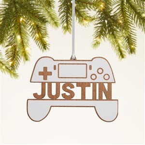 Gamer Personalized Wood Ornament- Whitewash - 49053-W
