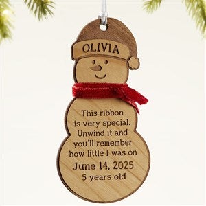 Little Ones Measurements  Personalized Wood Ornament- Natural - 49063-N