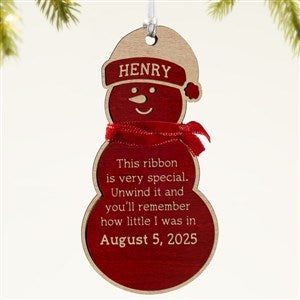Little Ones Measurements Personalized Wood Ornament- Red Maple - 49063-R
