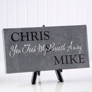 Kiss Me Goodnight Personalized Canvas Print- 5½x 11" - 4907
