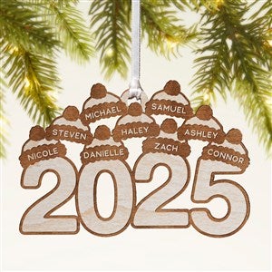2025 Personalized Wood Ornament- Whitewash - 49079-W
