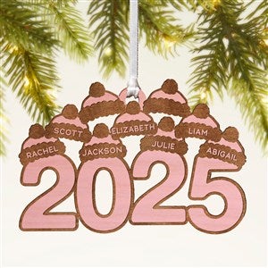 2025 Personalized Wood Ornament- Pink Stain - 49079-P