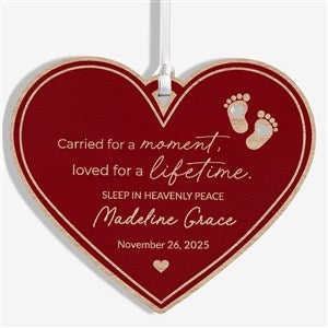 Baby Memorial Personalized Wood Ornament - Red - 49080-R