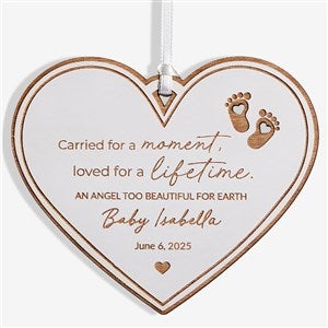 Baby Memorial Personalized Wood Ornament - White - 49080-W