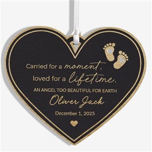Baby Memorial Personalized Wood Ornament - Black - 49080-BLK