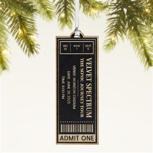 Favorite Concert Ticket Personalized Wood Ornament- Black - 49081-BLK
