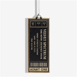Favorite Concert Ticket Personalized Wood Ornament - Black - 49081-BLK
