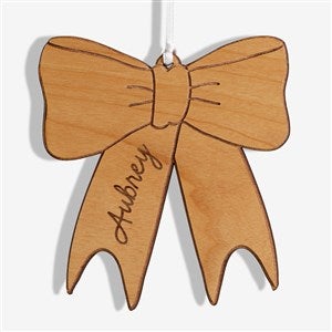 Baby Bow Personalized Wood Ornament- Natural - 49082-N